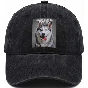 Funny Siberian Husky Meme Washed Cotton Baseball Cap My Name Is Stop That TS12 Print Your Wear