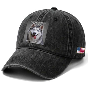 Funny Siberian Husky Meme Washed Cotton Baseball Cap My Name Is Stop That TS12 Print Your Wear
