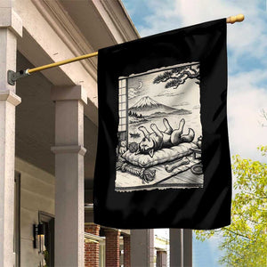 Vintage Japanese Ukiyoe Siberian Husky Garden Flag Cute Sleeping Animal Gift TS12 Print Your Wear
