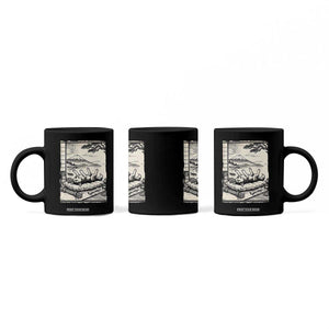 Vintage Japanese Ukiyoe Siberian Husky Coffee Mug Cute Sleeping Animal Gift TS12 Print Your Wear