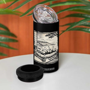 Vintage Japanese Ukiyoe Siberian Husky 4 in 1 Can Cooler Tumbler Cute Sleeping Animal Gift TS12 Print Your Wear
