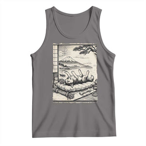 Vintage Japanese Ukiyoe Siberian Husky Tank Top Cute Sleeping Animal Gift TS12 Deep Heather Print Your Wear