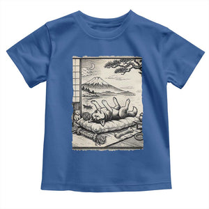 Vintage Japanese Ukiyoe Siberian Husky Toddler T Shirt Cute Sleeping Animal Gift TS12 Royal Blue Print Your Wear