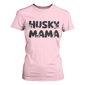 Proud Husky Mama T Shirt For Women Siberian Husky Mothers Day Gift TS12 Light Pink Print Your Wear
