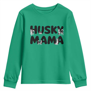 Proud Husky Mama Youth Sweatshirt Siberian Husky Mothers Day Gift TS12 Irish Green Print Your Wear