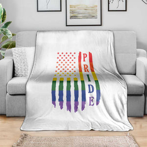 Pride Month Rainbow Flag Graphic Throw Blanket Lesbian Gay LGBT America Flag TS12 Print Your Wear