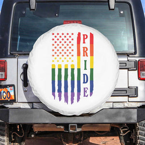 Pride Month Rainbow Flag Graphic Spare Tire Cover Lesbian Gay LGBT America Flag TS12 No hole White Print Your Wear