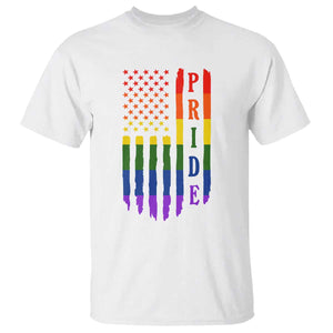 Pride Month Rainbow Flag Graphic T Shirt Lesbian Gay LGBT America Flag