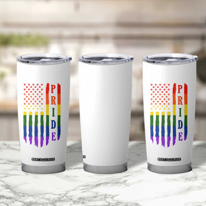 Pride Month Rainbow Flag Graphic Tumbler Cup Lesbian Gay LGBT America Flag TS12 Print Your Wear