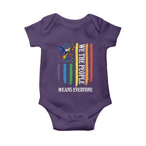 Patriotic Rainbow Pride American Eagle Baby Onesie We The People LGBT Pride TS12 Purple Print Your Wear