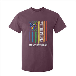 Patriotic Rainbow Pride American Eagle T Shirt For Kid We The People LGBT Pride TS12 Maroon Print Your Wear