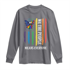 Patriotic Rainbow Pride American Eagle Long Sleeve Shirt We The People LGBT Pride TS12 Charcoal Print Your Wear