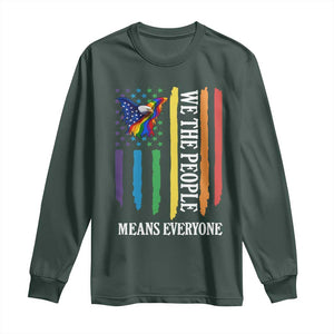 Patriotic Rainbow Pride American Eagle Long Sleeve Shirt We The People LGBT Pride TS12 Dark Forest Green Print Your Wear