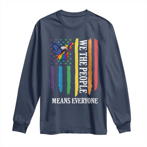 Patriotic Rainbow Pride American Eagle Long Sleeve Shirt We The People LGBT Pride TS12 Navy Print Your Wear