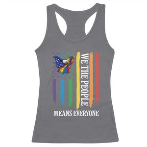 Patriotic Rainbow Pride American Eagle Racerback Tank Top We The People LGBT Pride TS12 Charcoal Print Your Wear