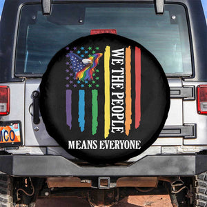 Patriotic Rainbow Pride American Eagle Spare Tire Cover We The People LGBT Pride TS12 No hole Black Print Your Wear