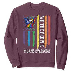 Patriotic Rainbow Pride American Eagle Sweatshirt We The People LGBT Pride TS12 Maroon Print Your Wear