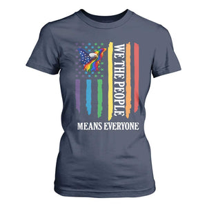 Patriotic Rainbow Pride American Eagle T Shirt For Women We The People LGBT Pride TS12 Navy Print Your Wear