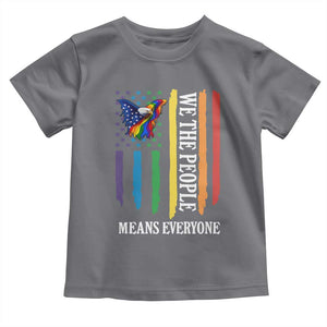 Patriotic Rainbow Pride American Eagle Toddler T Shirt We The People LGBT Pride TS12 Charcoal Print Your Wear