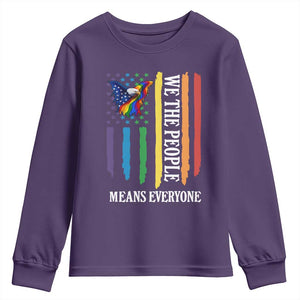 Patriotic Rainbow Pride American Eagle Youth Sweatshirt We The People LGBT Pride TS12 Purple Print Your Wear