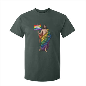 Christian LGBTQ Support T Shirt For Kid Jesus Loves Everyone