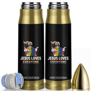 Funny Rainbow Jesus Loves Everyone Bullet Tumbler Religious LGBTQ Support