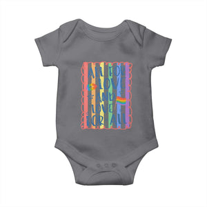 All For Love And Love For All Baby Onesie Pride Month LGBT Support TS12 Charcoal Print Your Wear