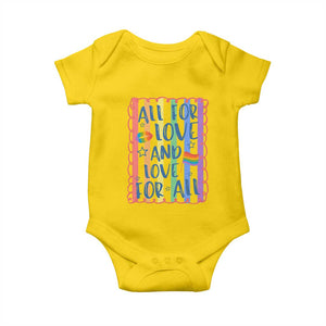 All For Love And Love For All Baby Onesie Pride Month LGBT Support TS12 Daisy Print Your Wear