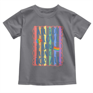 All For Love And Love For All Toddler T Shirt Pride Month LGBT Support TS12 Charcoal Print Your Wear