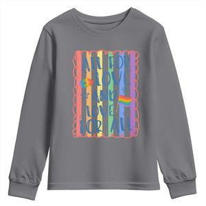 All For Love And Love For All Youth Sweatshirt Pride Month LGBT Support