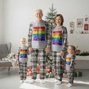 Vintage All For Love And Love For All Plaid Pajama Set Pride Month Rainbow Graphic TS12 Christmas Plaid Print Your Wear