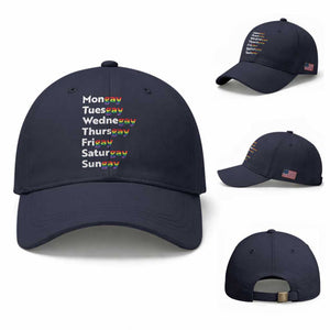 Rainbow Days Of The Week Mongay Tuesgay Baseball Cap Funny LGBT Pride Month