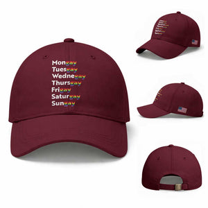 Rainbow Days Of The Week Mongay Tuesgay Baseball Cap Funny LGBT Pride Month