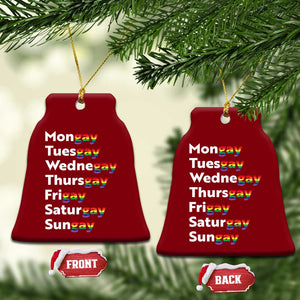 Rainbow Days Of The Week Mongay Tuesgay Ceramic Ornament Funny LGBT Pride Month TS12 Print Your Wear