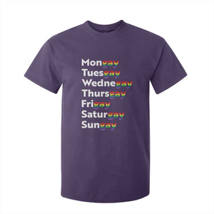 Rainbow Days Of The Week Mongay Tuesgay T Shirt For Kid Funny LGBT Pride Month TS12 Purple Print Your Wear