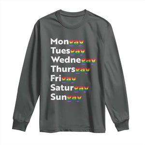 Rainbow Days Of The Week Mongay Tuesgay Long Sleeve Shirt Funny LGBT Pride Month