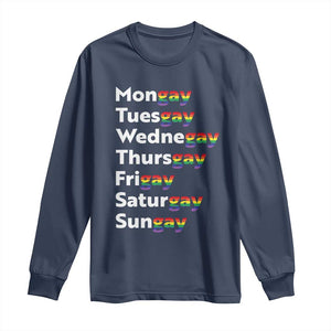 Rainbow Days Of The Week Mongay Tuesgay Long Sleeve Shirt Funny LGBT Pride Month