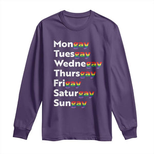 Rainbow Days Of The Week Mongay Tuesgay Long Sleeve Shirt Funny LGBT Pride Month