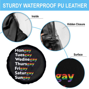 Rainbow Days Of The Week Mongay Tuesgay Spare Tire Cover Funny LGBT Pride Month