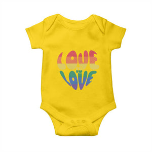 Love Is Love LGBTQ Pride Baby Onesie Rainbow Flag Community TS12 Daisy Print Your Wear