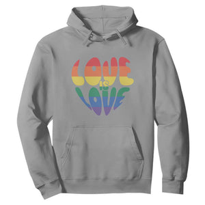 Love Is Love LGBTQ Pride Hoodie Rainbow Flag Community TS12 Sport Gray Print Your Wear