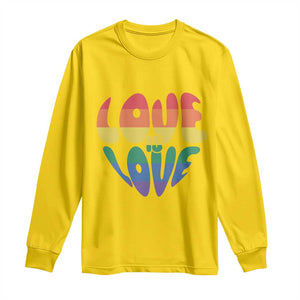 Love Is Love LGBTQ Pride Long Sleeve Shirt Rainbow Flag Community TS12 Daisy Print Your Wear