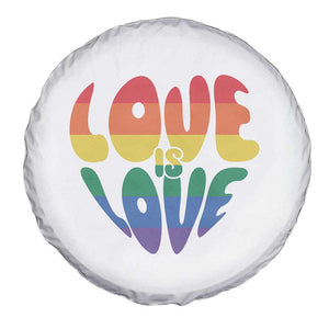 Love Is Love LGBTQ Pride Spare Tire Cover Rainbow Flag Community TS12 Print Your Wear