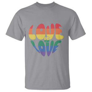 Love Is Love LGBTQ Pride T Shirt Rainbow Flag Community TS12 Sport Gray Print Your Wear