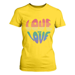 Love Is Love LGBTQ Pride T Shirt For Women Rainbow Flag Community TS12 Daisy Print Your Wear