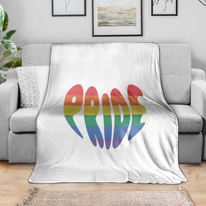 Rainbow Heart Pride Throw Blanket LGBTQ Support Graphic TS12 Print Your Wear