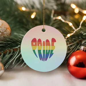 Rainbow Heart Pride Ceramic Ornament LGBTQ Support Graphic TS12 1pc Pastel Print Your Wear