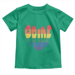 Rainbow Heart Pride Toddler T Shirt LGBTQ Support Graphic TS12 Irish Green Print Your Wear