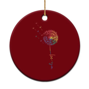 Be You LGBT Rainbow Dandelion Ceramic Ornament Pride Month Support TS12 1pc Red Print Your Wear