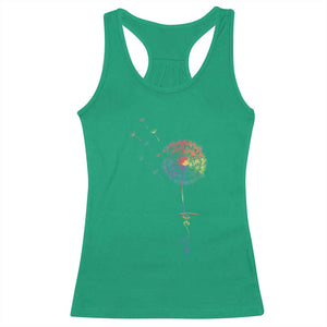 Be You LGBT Rainbow Dandelion Racerback Tank Top Pride Month Support TS12 Irish Green Print Your Wear